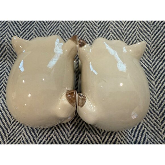 Vintage Handpainted Ceramic Pig Salt & Pepper Shakers MOC Japan Cute Collectible - Picture 8 of 11